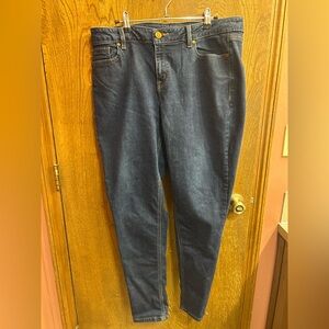 Lane Bryant Skinny Denim Jeggings - Dark Blue Wash